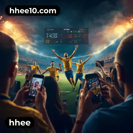App hhee para iOS e Android — interface mobile, login biométrico e PIX integrado